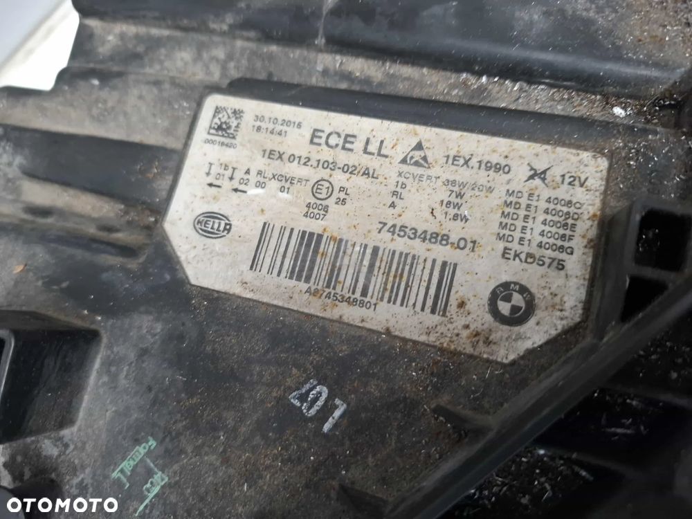 LAMPA PRAWA PRZEDNIA PRZÓD BMW F30 F31 FULL LED ADAPTIVE LCI LIFT 7453488 IDEALNA - 13