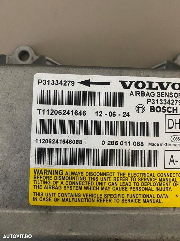 Calculator airbag SRS Volvo S60 V60 XC60 S80 XC70 V70 31334279 - 4
