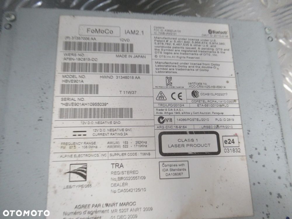 RADIO CZYTNIK CD VOLVO S60 V60 II 2010-2013 - 6