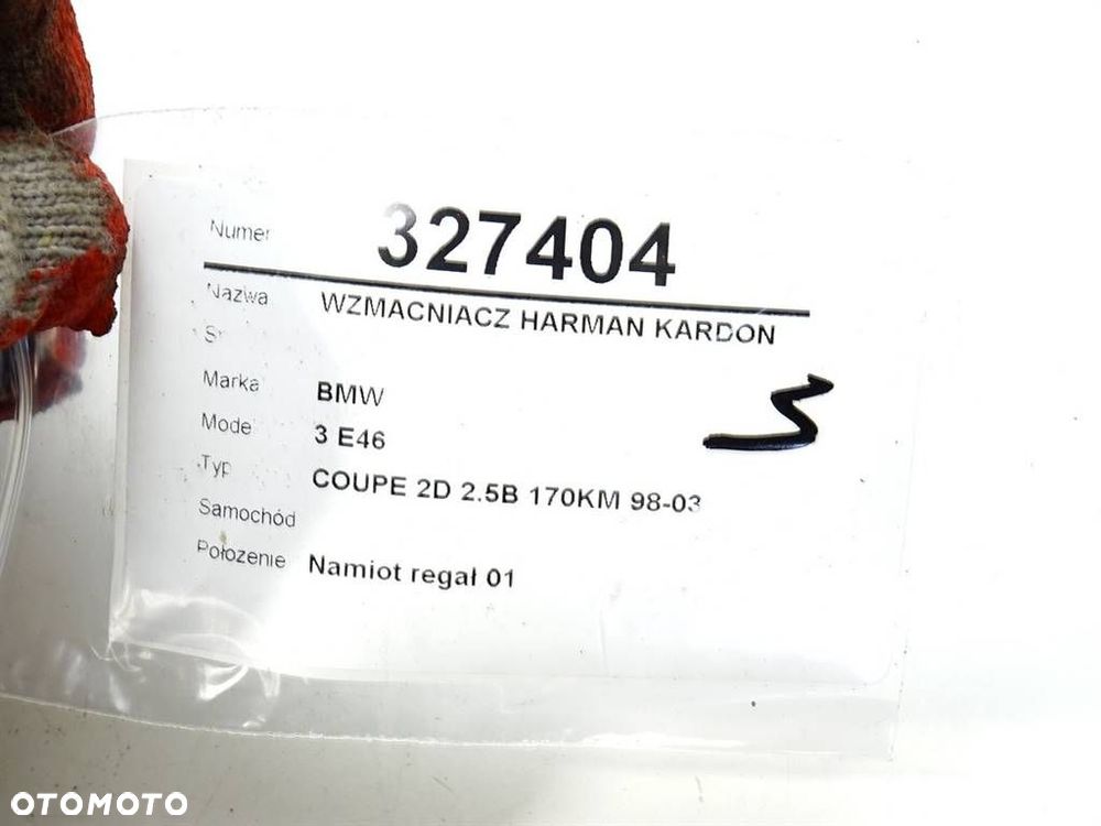 WZMACNIACZ HARMAN KARDON  BMW 3 coupe (E46) 1998 - 2006 323 Ci 125 kW [170 KM] benzyna 1999 - 2000 - 6