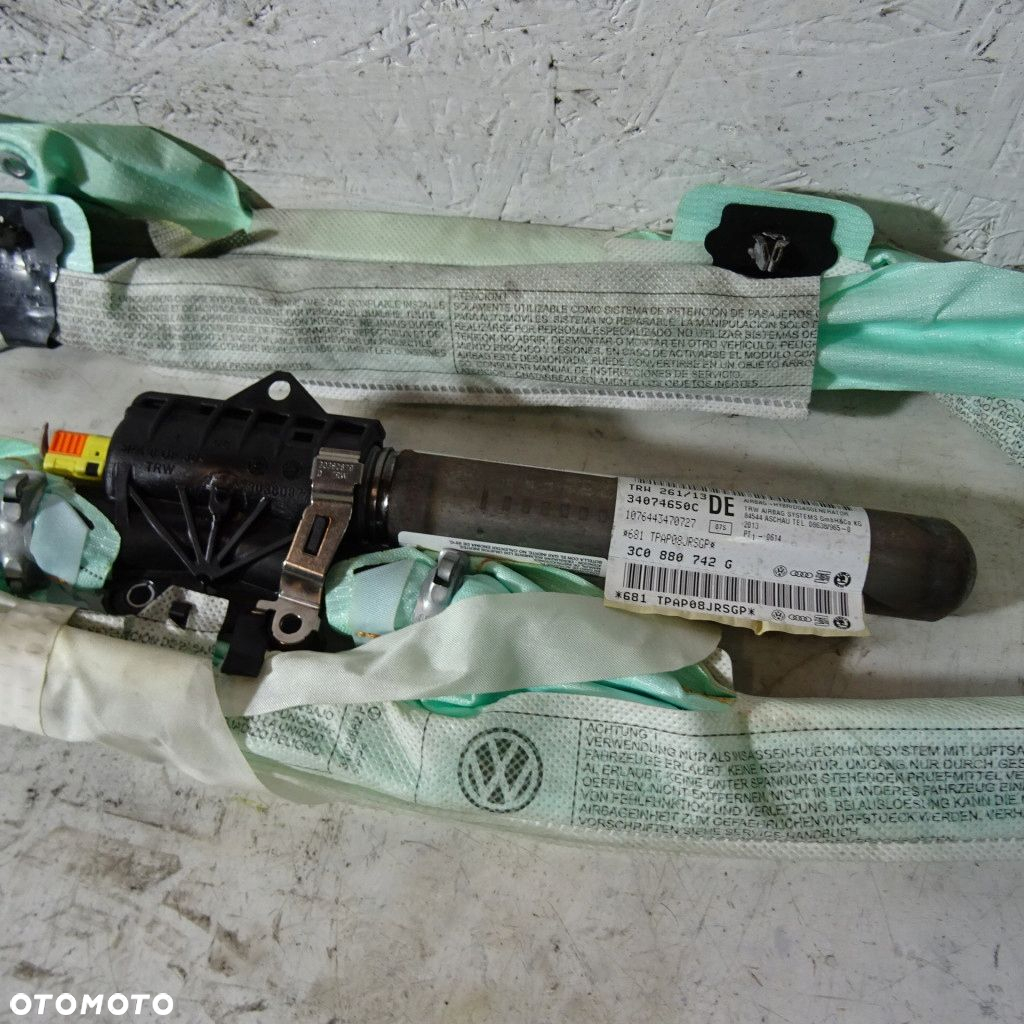 VW PASSAT B7 SEDAN AIRBAG KURTYNA 34074650C - 2
