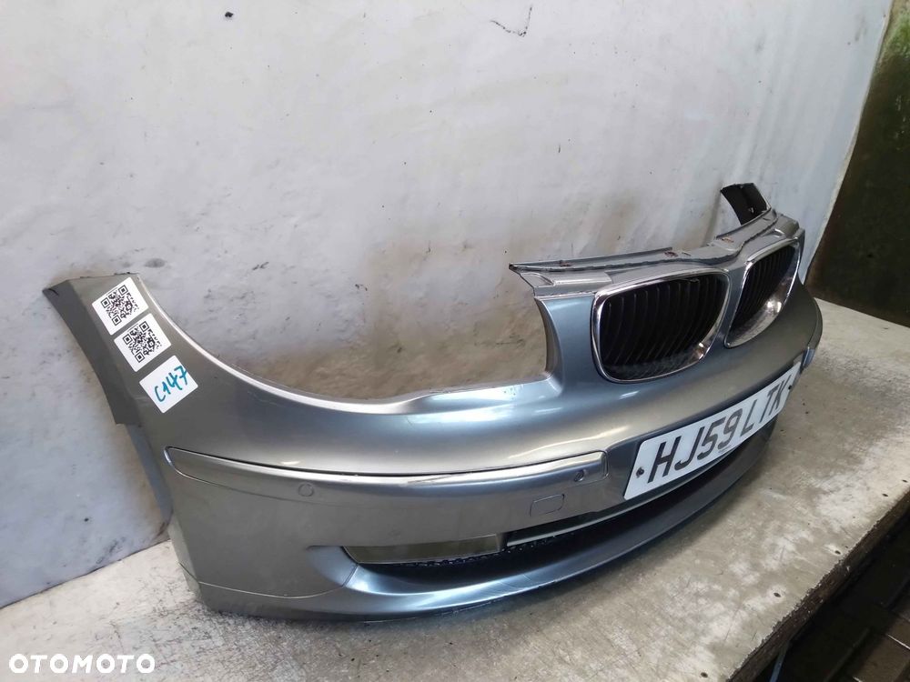 ^ ZDERZAK PRZÓD PRZEDNI BMW E87 LIFT FL SERIA 1 BLUE WATER BŁĘKITNY PDC CZUJNIKI HALOGENY - 5
