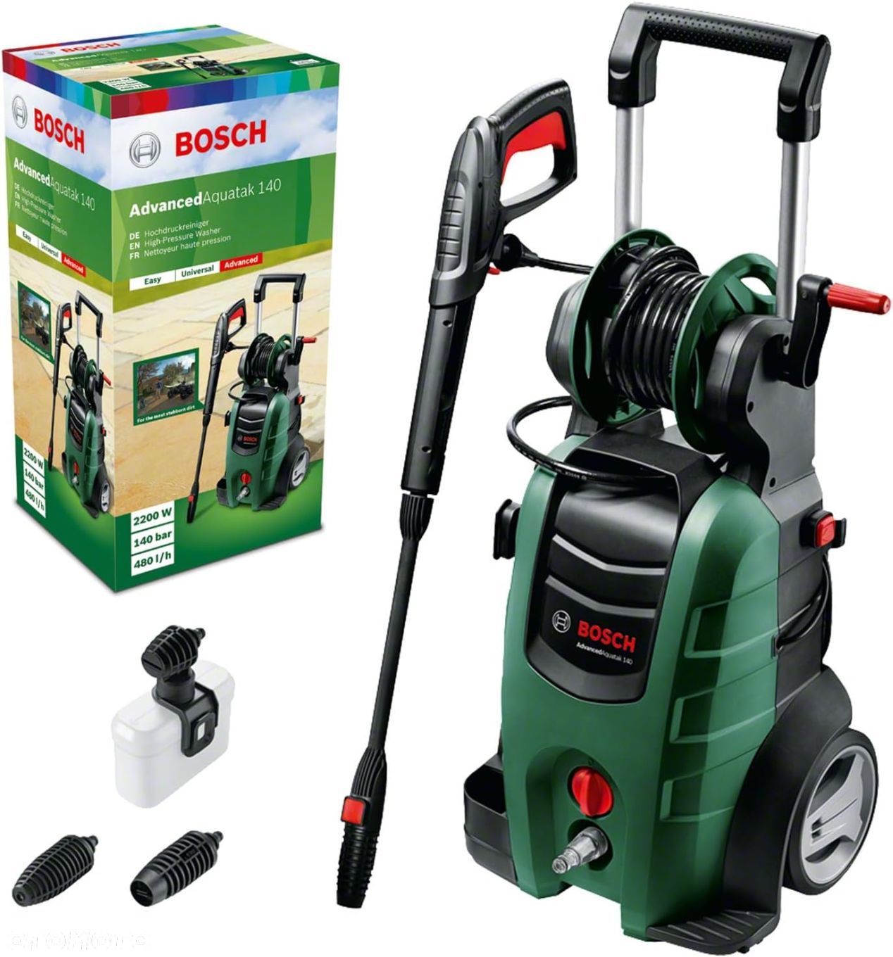 Myjka wysokociśnieniowa BOSCH 140bar 2100W + zestaw akcesoriów - 1