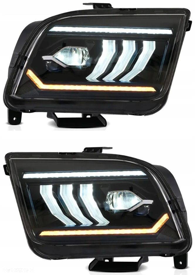 Reflektory Lampy Vland Soczewka Led Black Czarne Ford Mustang V 5 2004-2009 - 3