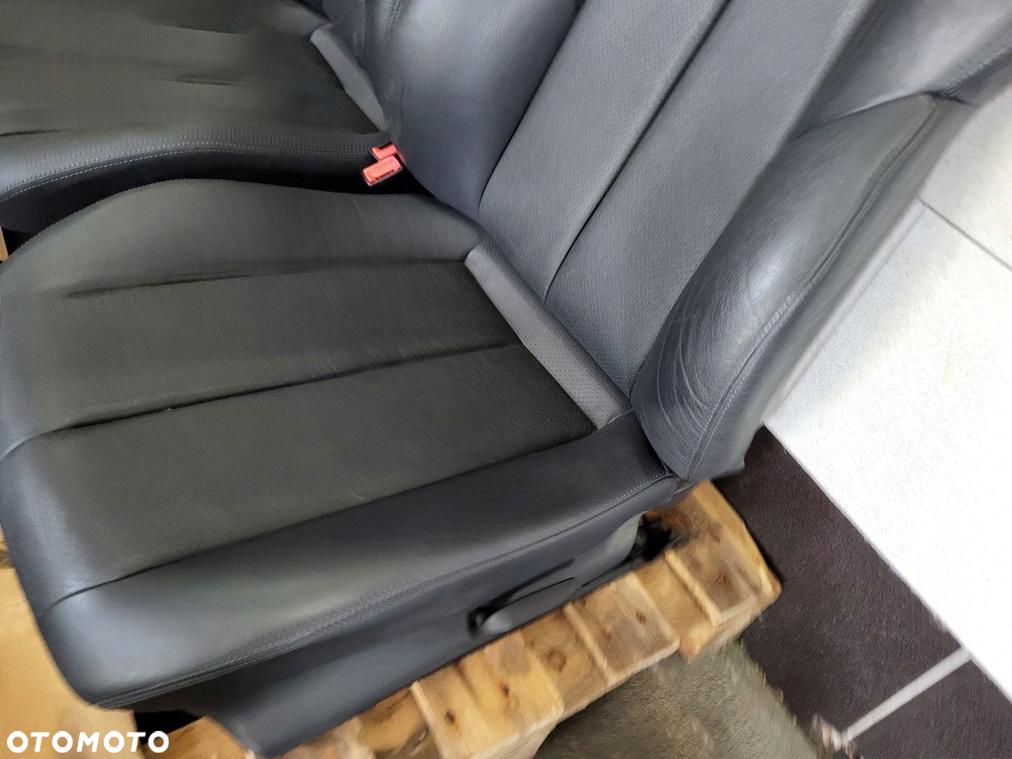 MERCEDES SLK R170 LIFT FOTEL FOTELE CZARNA SKÓRA UK - 10
