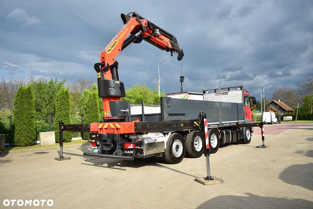 MAN TGS 35.480 Tridem 8x4 /Skrzynia 7.20m./ Palfinger PK 34002 SH/ Wciągarka/ 8 Segmentów/ 22m. / 5 i 6 Funcja/ Rotator/ Pilot/  Manual/ Euro 5/ Autokran/ Ladekran/ Kran/ HDS/ Seilwinde / Sprowadzony ! - 23