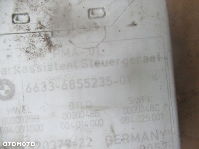 BMW 5 F10 F11 MODUŁ STEROWNIK cofania F01 F06 F07 F12 F13 PDC 6855235 - 2
