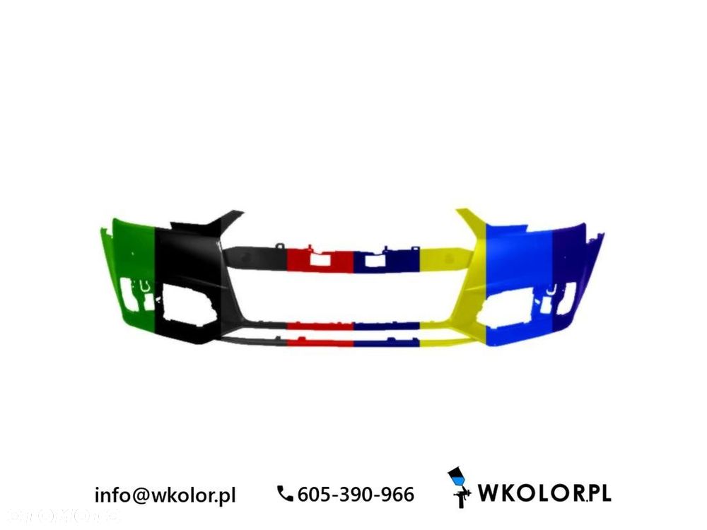 NOWY ZDERZAK AUDI A4 B9 2016-2018 LAKIEROWANY W KOLOR - 1