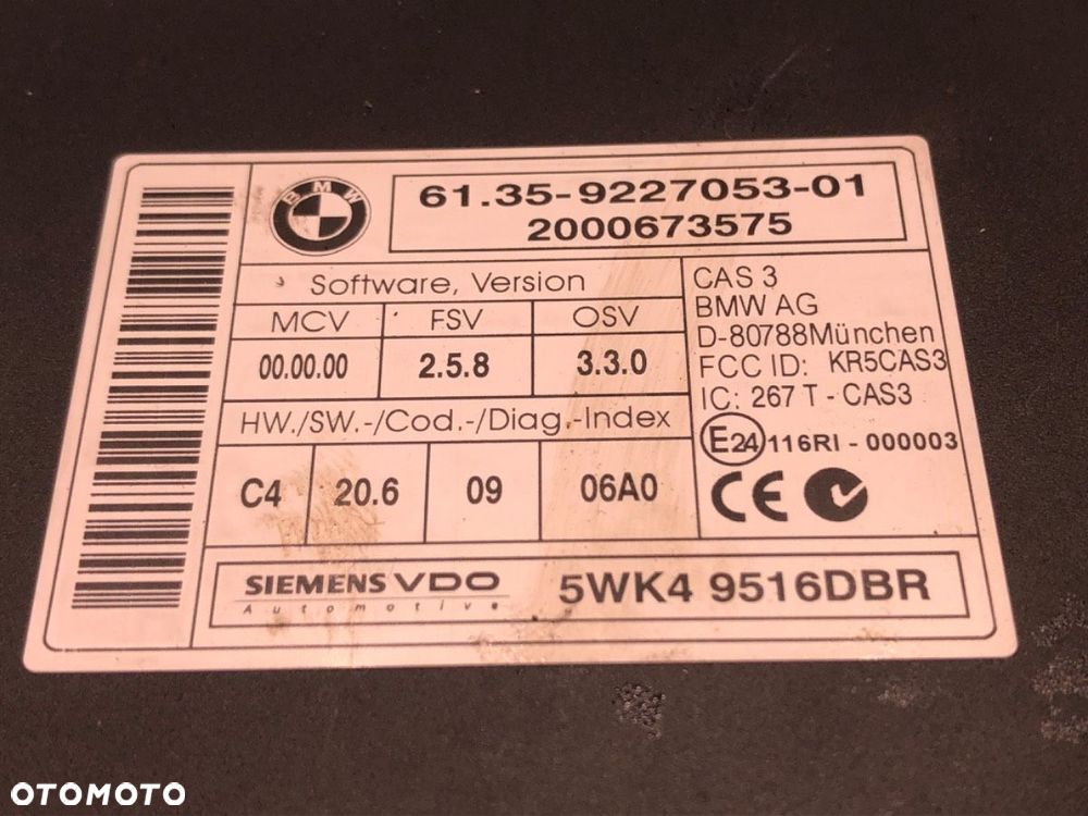 MODUŁ CAS - 530.00 PLN - BMW 5 Touring (E61) 2004 - 2010 520 d 130 kW [177 KM] olej napędowy 2007 - 4