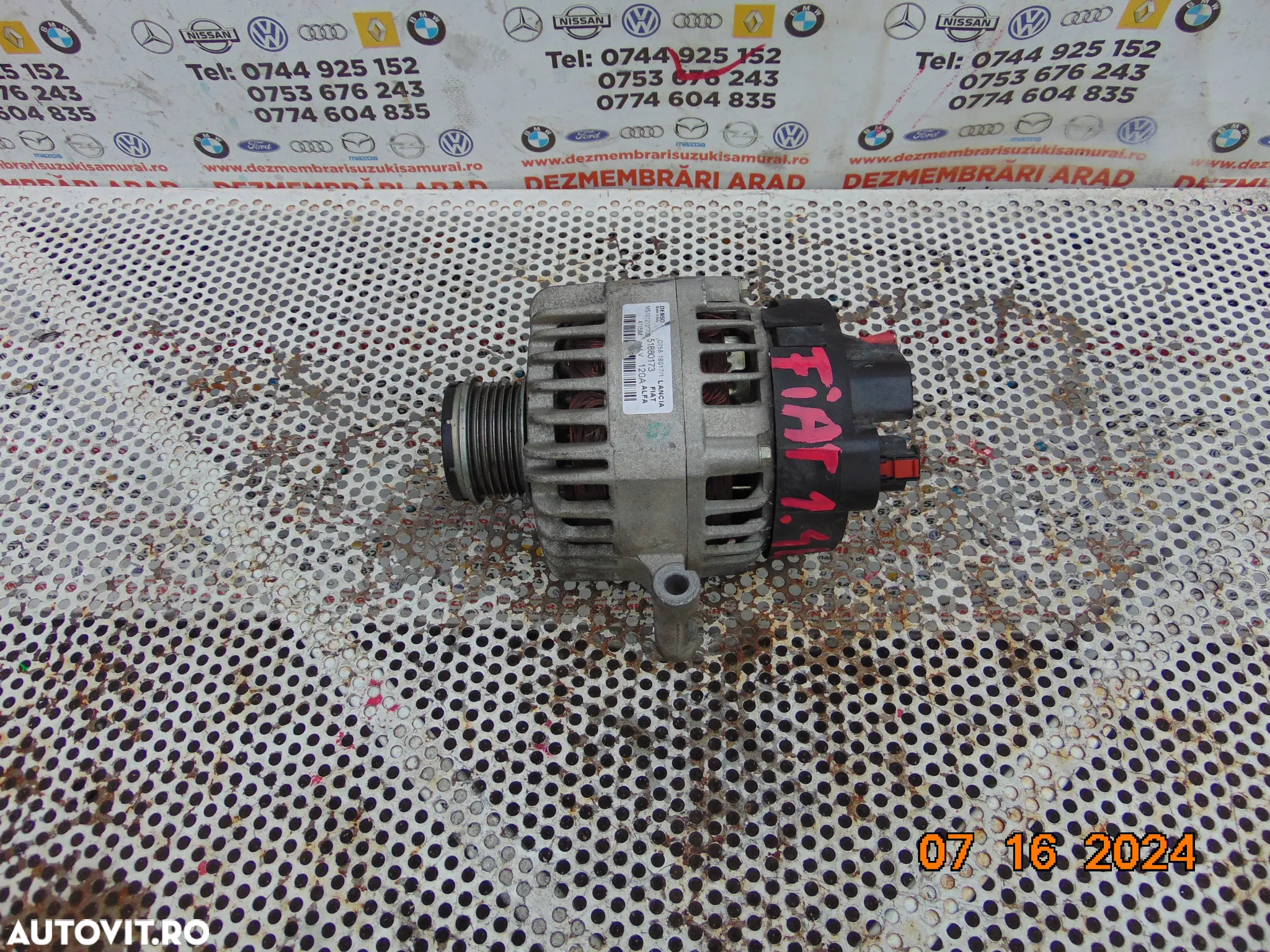 Alternator fiat tipo 1.4 benzina cod 51880173 fiat 500 1.3 puntoalfa romeo - 2