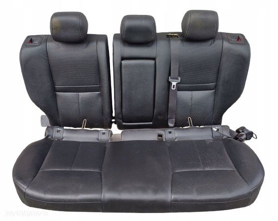 nissan qashqai 2 ii j11 13-16 kanapa tylna oparcie siedzisko czarna skóra - 1