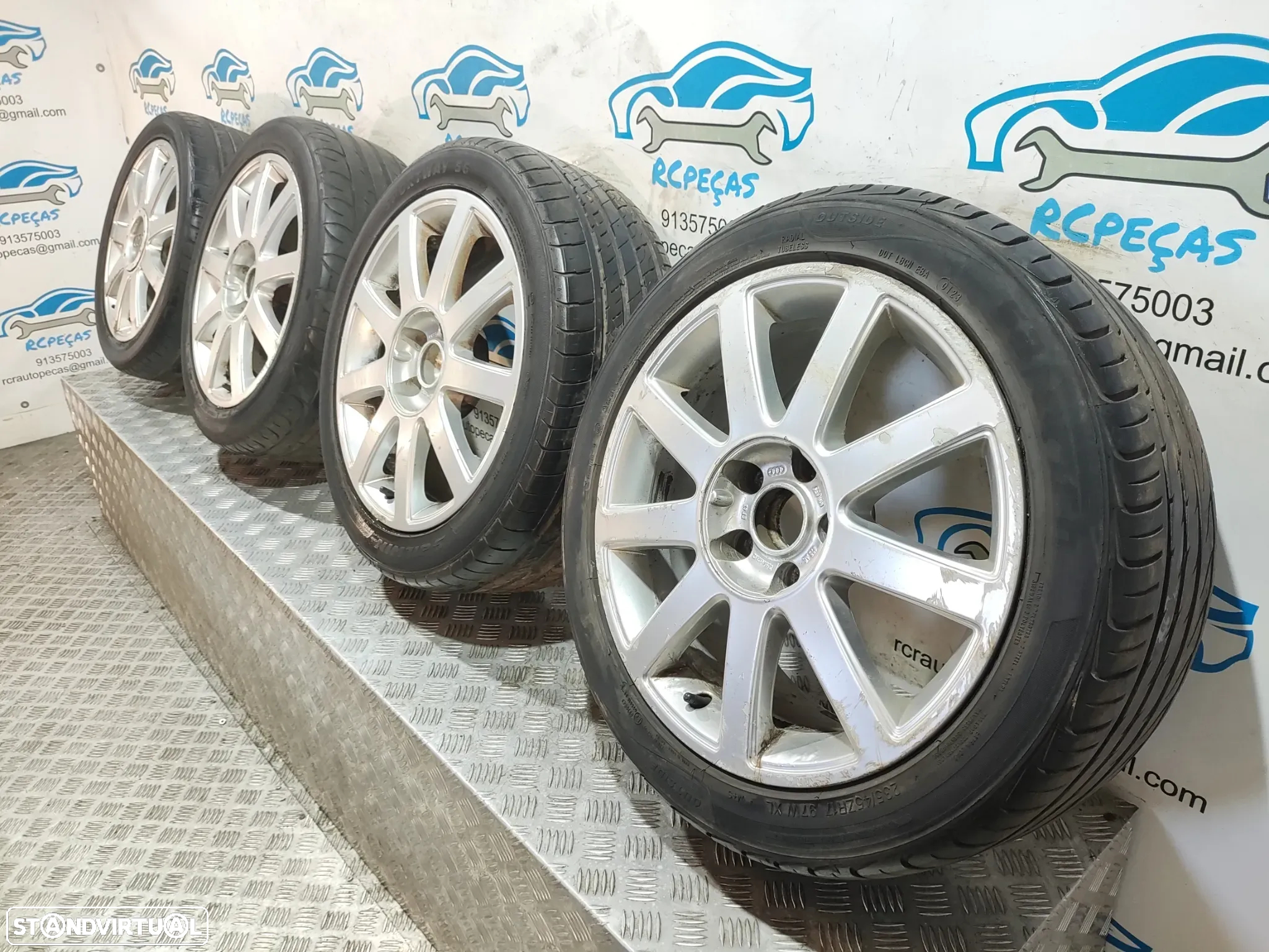 - Jantes 17" Ronal | Audi - A4 B6 - ORIGINAIS - 7.5J | ET43 | 5x112 - 17 Polegadas | 8E0601025AC | 8E0 601 025 AC | Jante | 5 x 112 | 235 45 17 | Pneus - 3