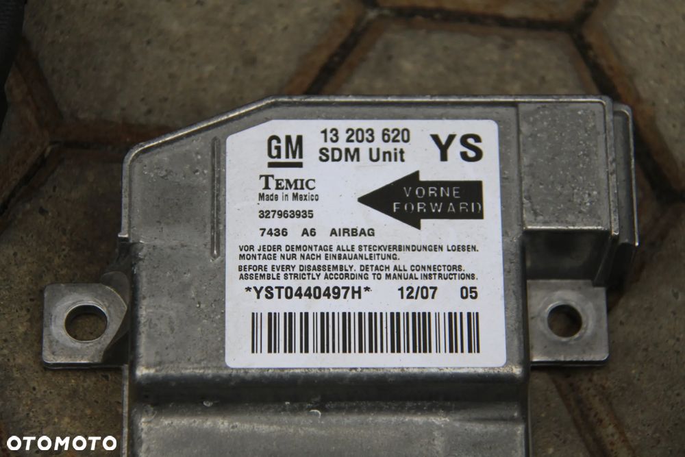 Konsola Poduszki Napinacze Sensor  Opel Meriva A - 12