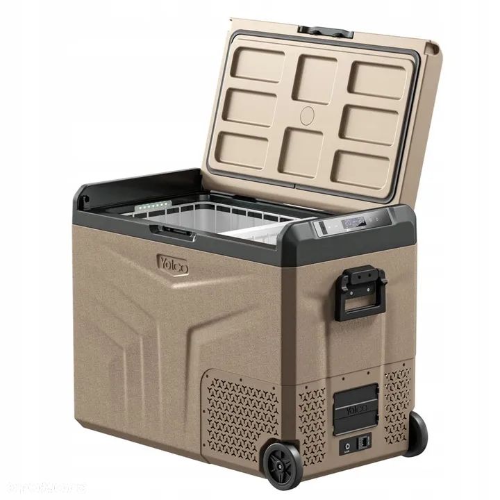 LODÓWKA TURYSTYCZNA KOMPRESOROWA YOLCO TCX60 Sand 63L DUAL ZONE NA CAMPINGTERIA - 1