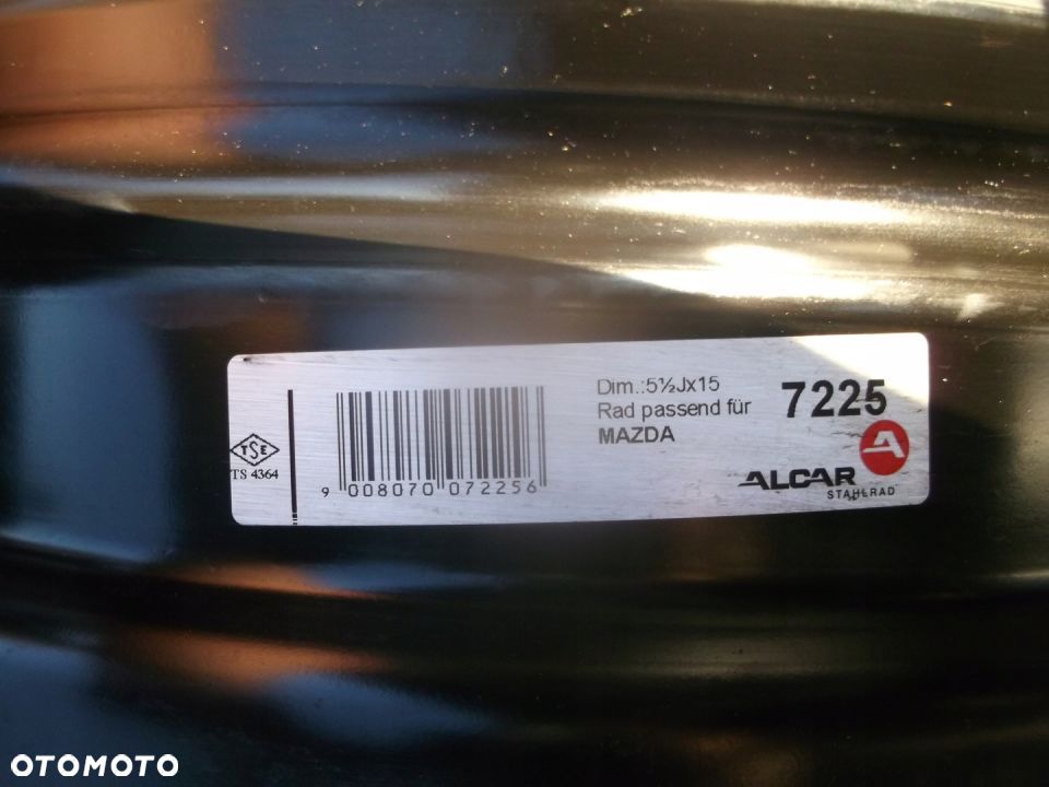 Felga stalowa Mazda 5.5" x 15 4x100 ET40 - 3
