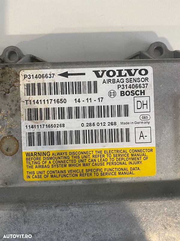 Calculator airbag SRS Volvo S60 V60 XC60 S80 XC70 V70 31406637 31658440 - 3