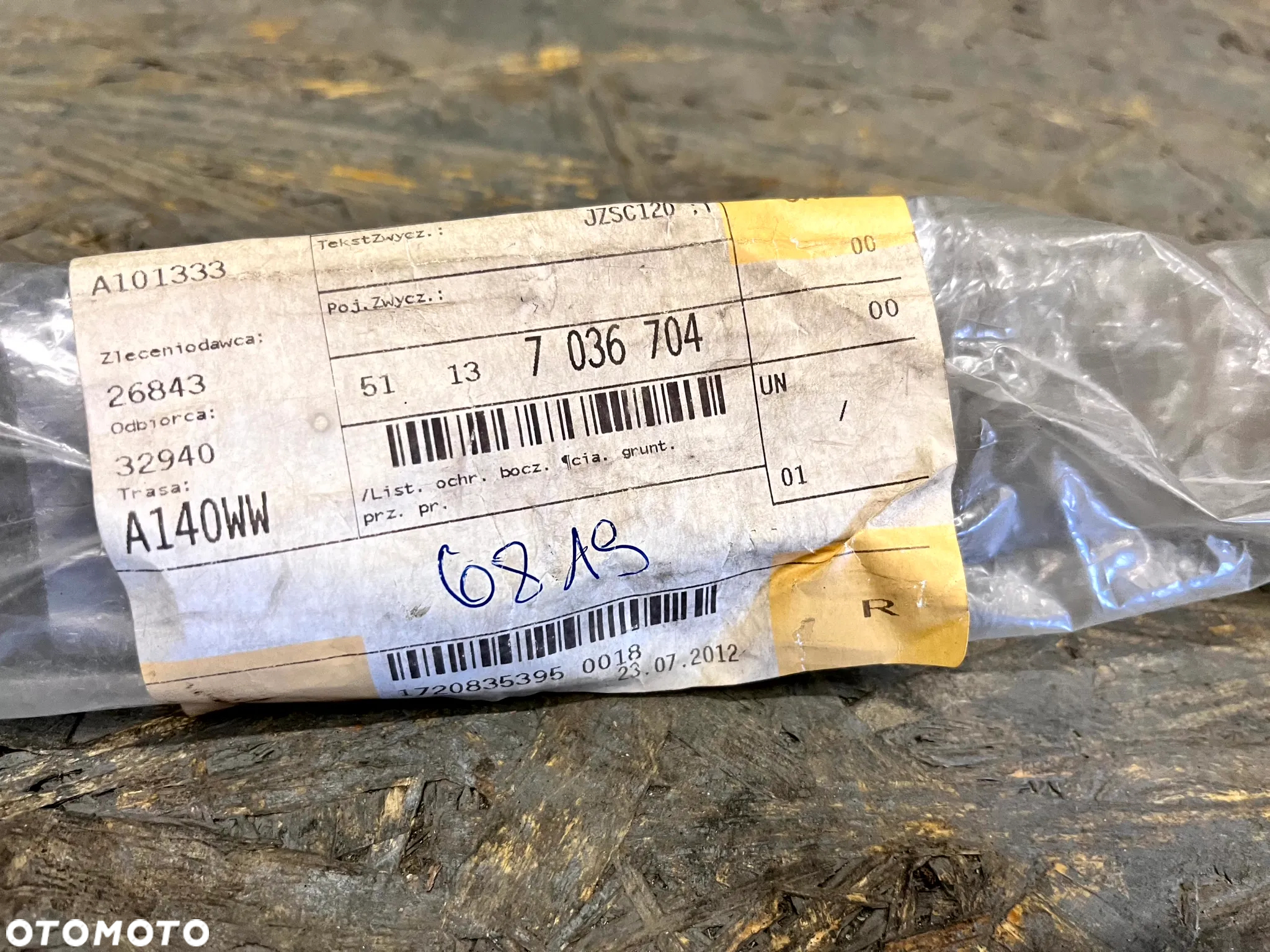 BMW E39 LIFT LISTWA BŁOTNIKA PRAWY PRZÓD CHROM LINE 7036704 51137036704 - 2
