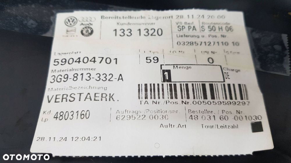 vw passat b8 kombi okular lampy prawy tył tylny ćwiartka słupek - 5