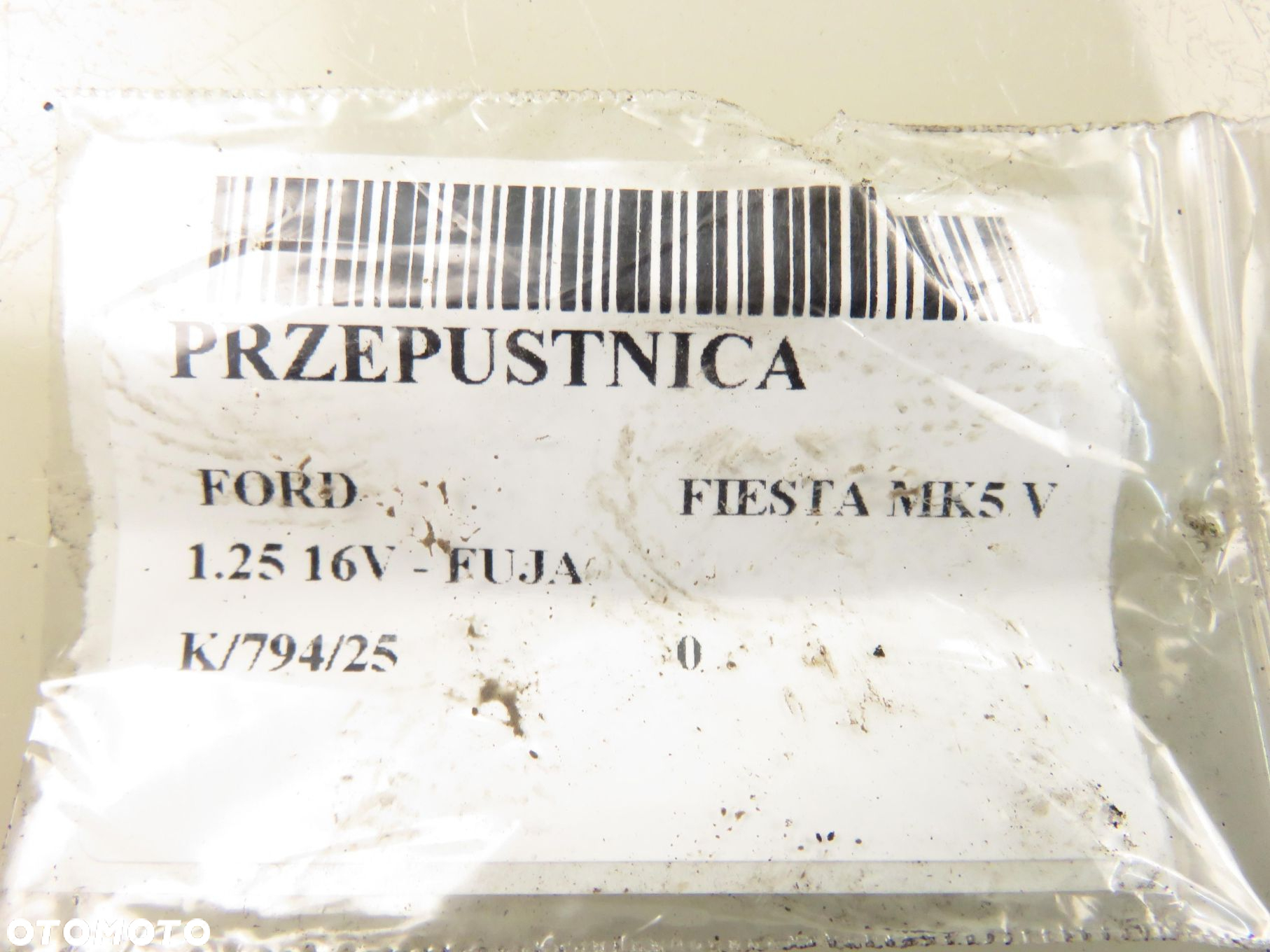 PRZEPUSTNICA FORD FIESTA MK5 V 1.25 16V - FUJA 2S6UDB 2S6U9E927D - 2
