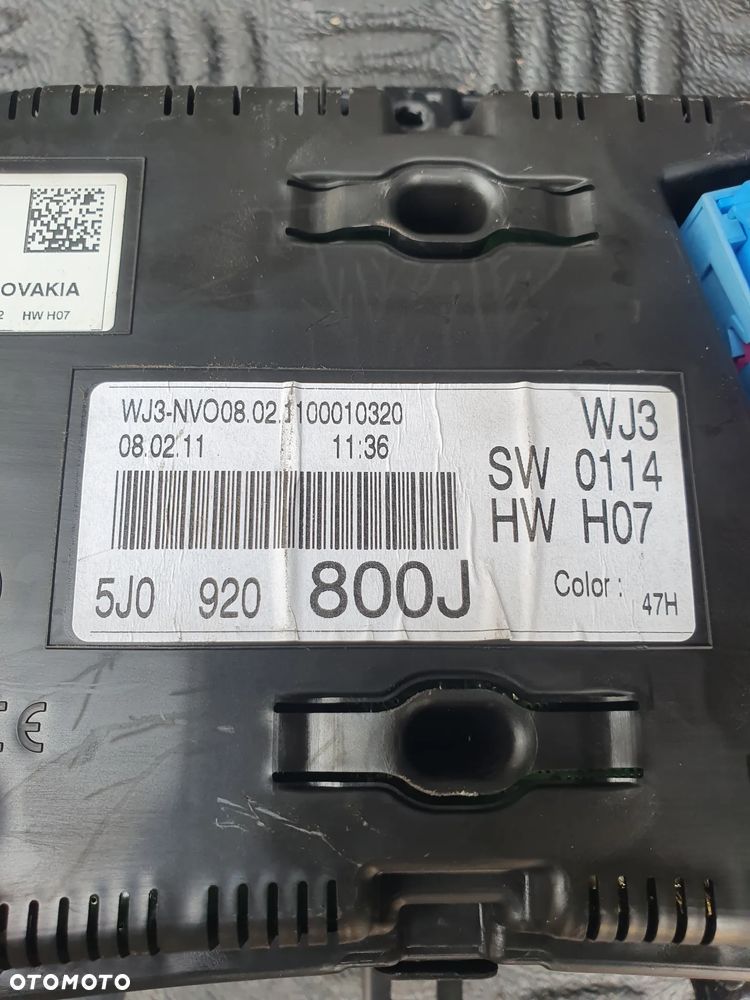 SKODA FABIA II 1.6TDI 10-14 LIFT ZEGARY LICZNIK 5J0920800J EUROPA - 4