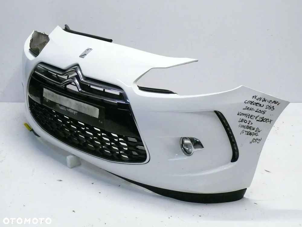 ZDERZAK PRZEDNI CITROEN DS3 2011 2015 GRILL HALOGENY LEDY - 2