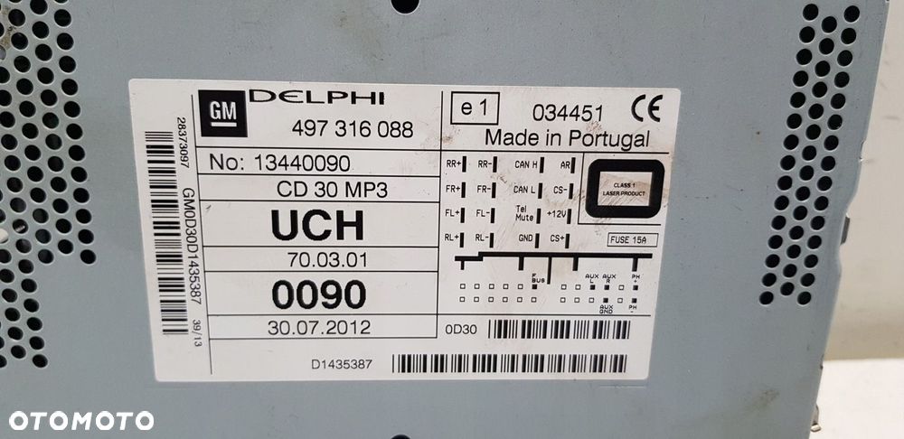 ramka radio panel Opel Zafira B cd30 - 16