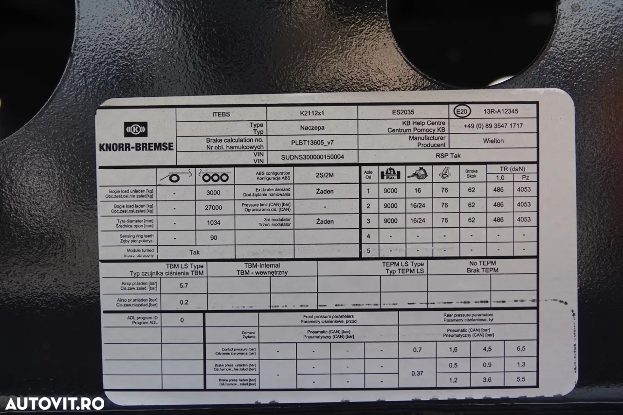 Wielton SEMI-remorcă BOARDROAD / PENTRU CONSTRUCȚIE / NOU / 2025 / DISPONIBIL IMMEDIAT-NS-3 - 23