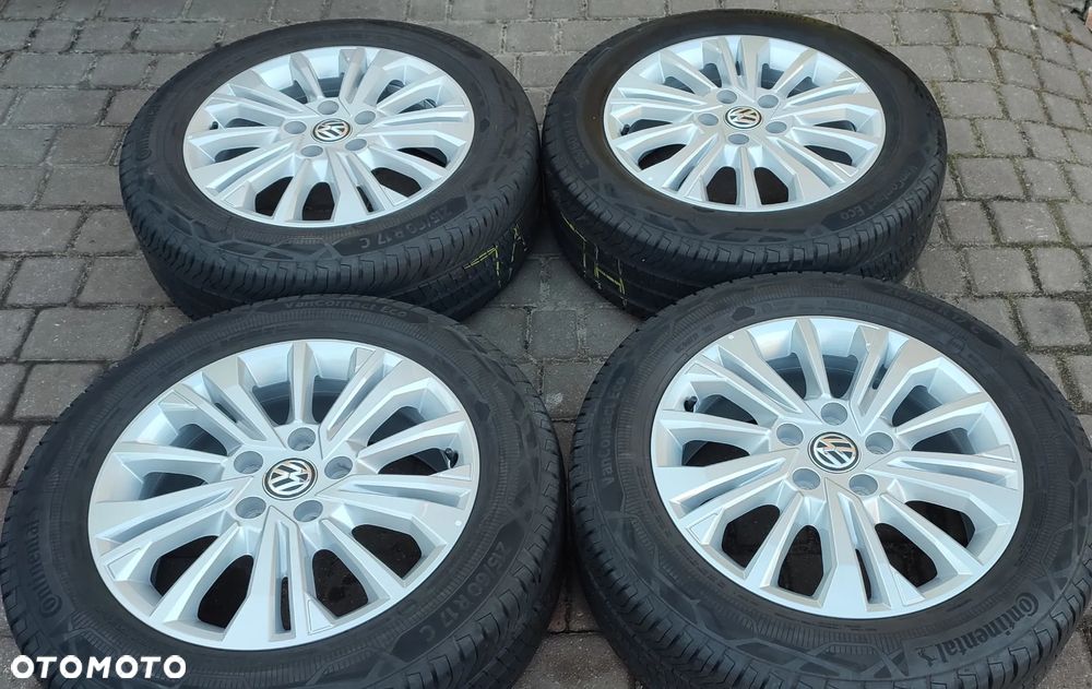 Koła Felgi Aluminiowe Oryg Volkswagen T6 Multivan T5 17 Cali 5x120 Et55 Continental 215/60/17C 2021r 4x8,5mm Idealne !! Starogard Gdański - 1