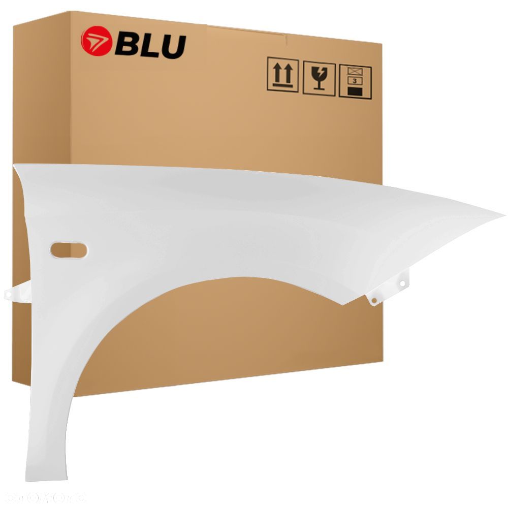 BLU Błotnik SEAT LEON II 2 1P1 LS9R Prawy Biały 2005-2012 przód GletscherWeiss - 1