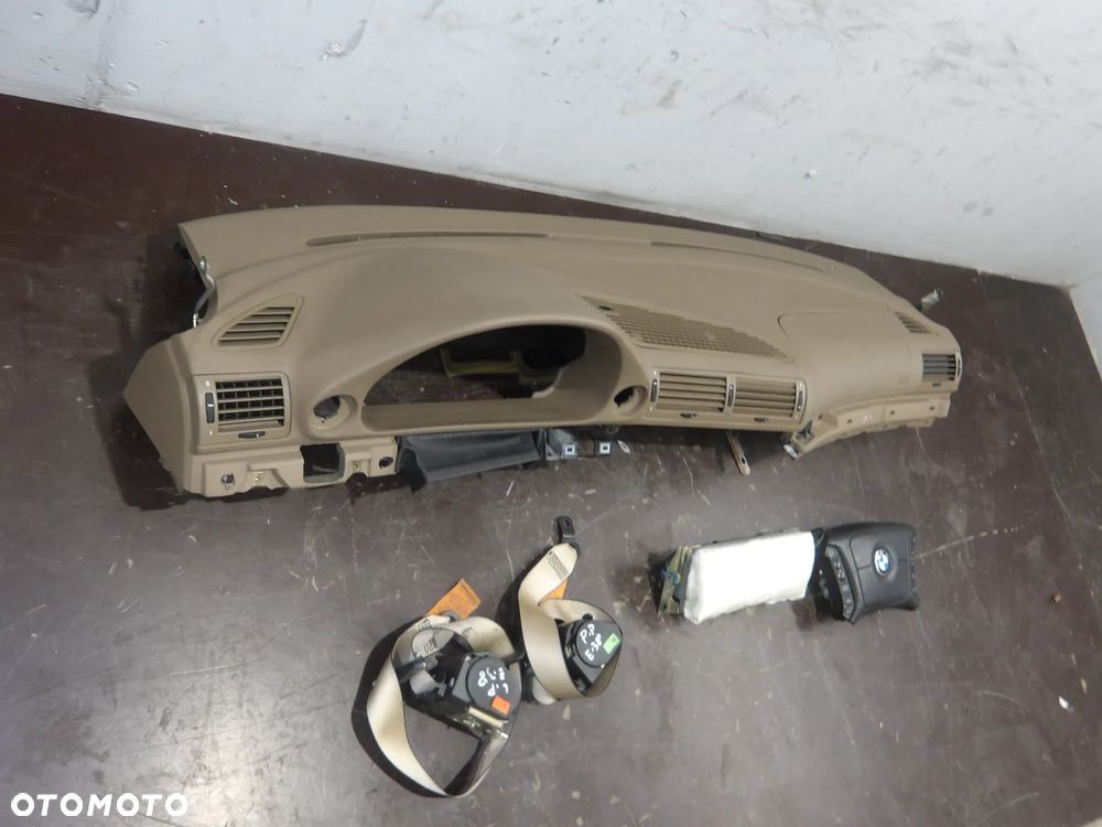 BMW E38 LIFT 99-01r. DESKA ROZDZIELCZA KONSOLA PASY BEZPIECZEŃSTWA PODUSZKA AIRBAG - 2