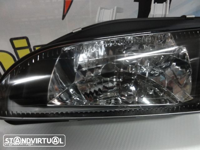 Farois frontais com luz branca 5000k para Honda civic 92-95 JDM Fundo preto - 10
