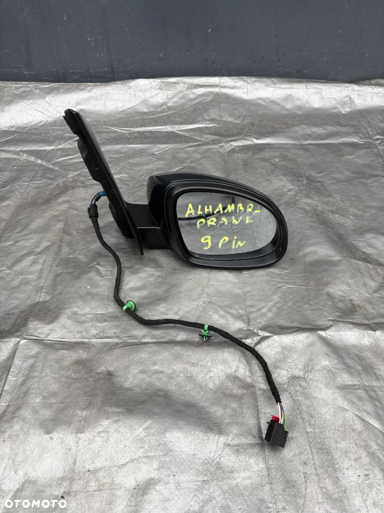 Seat Alhambra Vw Sharan 7N lusterko prawe 9 PIN - 1