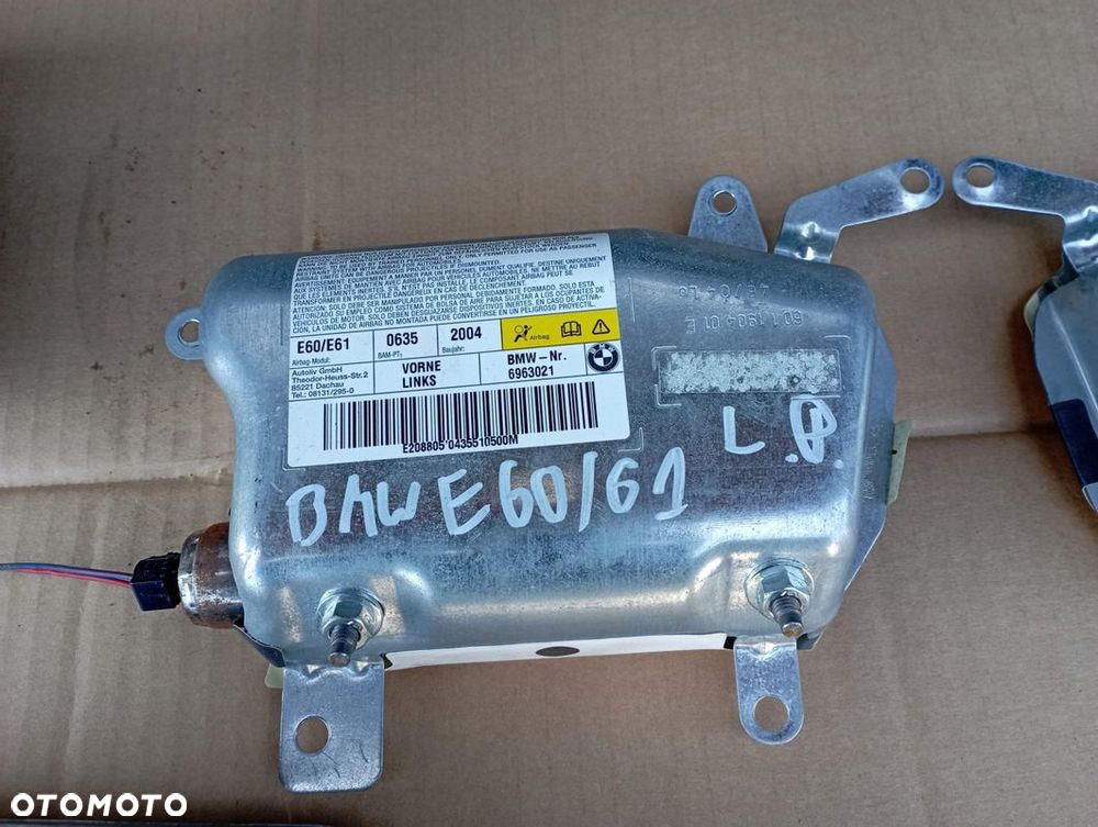 BMW E60 E61 KONSOLA AIRBAG DEMONTAŻ ORYGINAŁ PODUSZKI SENSOR PASY KOMPLET - 10