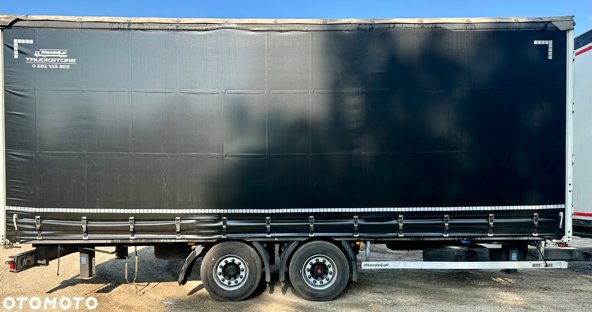 Panav PRZYCZEPA TANDEM HIPOCAR ZABUDOWA ALUMINIOWA PRZEJAZDOWA FIRANKA DŁ:8.20m NOWA PLANDEKA!!! OSIE SAF OŚ PODNOSZONA OPONY:445/45/19.5 WAGA:4800kg DMC:18000kg 2016r ŁADNA - 5