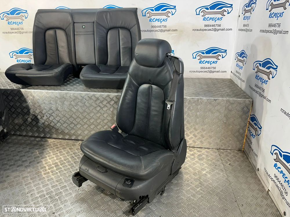 Conjunto Bancos Pele Frontais Frente Tras Traseiros Mercedes Benz CL W215 Eletricos - 7