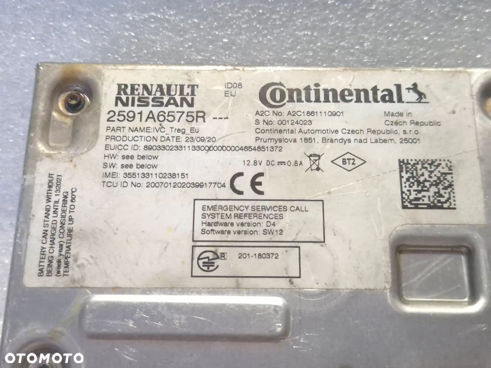 Moduł bluetooth renault captur ii 2591A6575R - 2