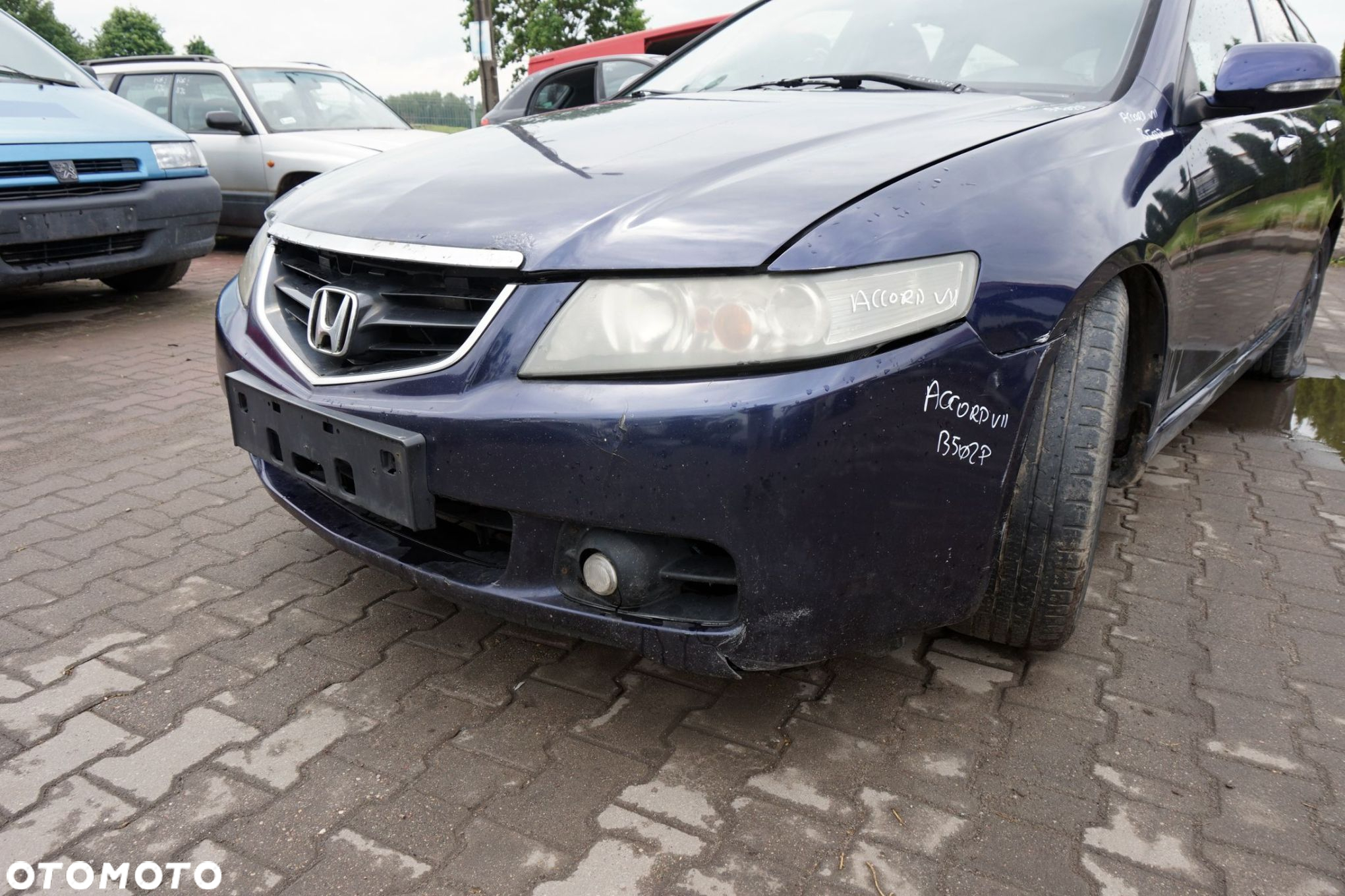 MASKA ZDERZAK BŁOTNIKI LAMPY ACCORD VII B502P  HONDA 2002-2005 GRANATOWY PRZÓD KOMPLETNY - 8