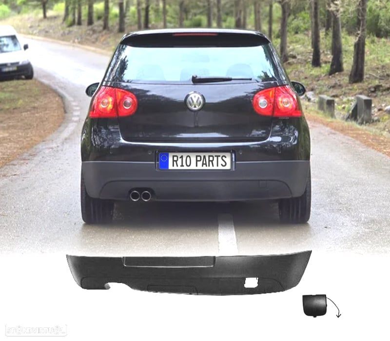 DIFUSOR VOLKSWAGEN VW GOLF 5 03-08 LOOK GTI + TAMPA GANCHO - 1