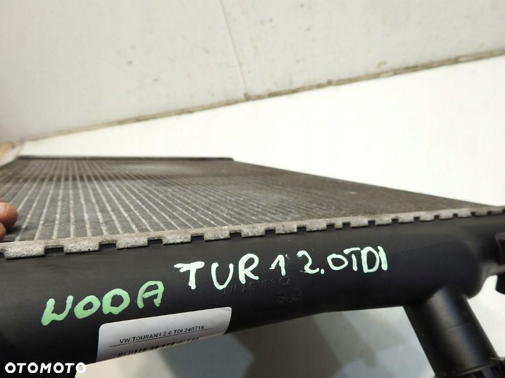 CHŁODNICA WODY VOLKSWAGEN TOURAN I 2.0 TDI 1K0121251N - 2