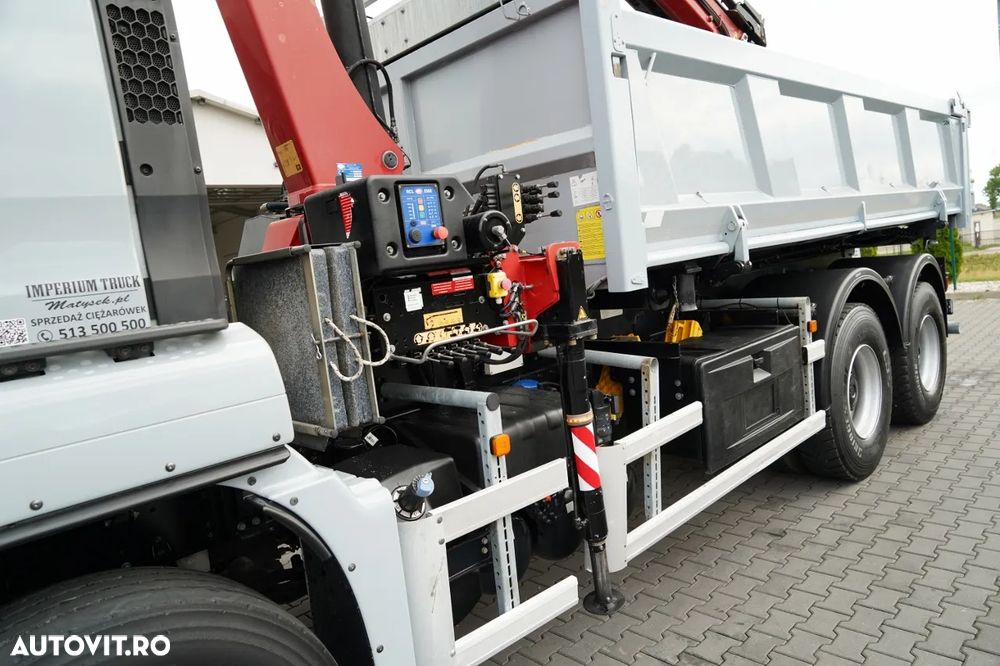 MAN TGS 33.360 / 6x4 / BASCULĂ + HDS HMF 1820 K-RC / extensie 10m / HIDRODECKER / GRAPPER / NAVI / MANUAL / IMPORTAT - - 14