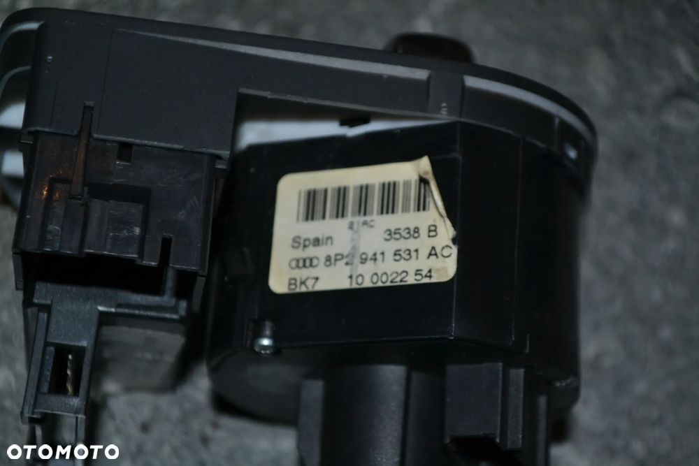 AUDI TT 8J A3 8P LIFT WŁĄCZNIK PRZEŁĄCZNIK ŚWIATEŁ DRL 8P2941531AC ANGLIK ORYGINAŁ - 4