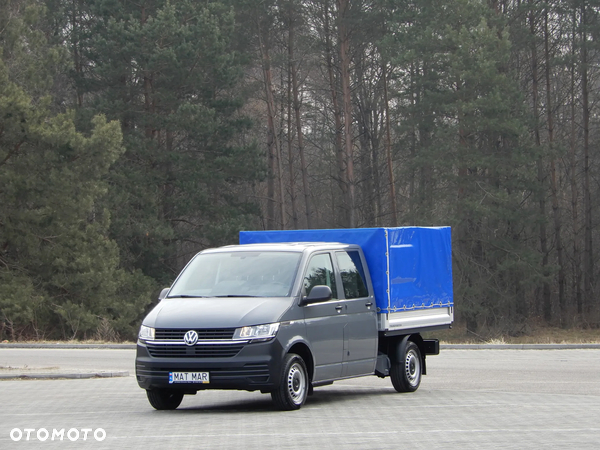 Volkswagen Transporter T6.1 2.0 TDI BlueMotion 150 Km Rozstaw Osi 3400 mm Doka Brygadowy Dubel 6-Cio Osobowy 757 Kg Ładowności Skrzynia 2.16 Cm Plandeka Dodatkowa Nagrzewnica HAK 2500 Kg Jedyne 60 Tys Km Stan Fabrycznie Nowy OKAZJA