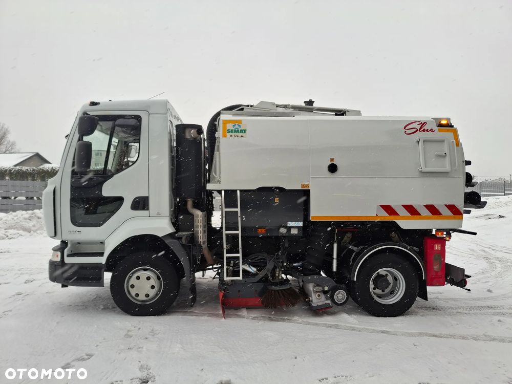 Renault Midlum 220 DXI Zamiatarka SEMAT Zoeller Johnston Szczotki L/R Obie Strony 2013r Napęd Hydrostat 36 tyś Kilometrów 3132 Mth Euro 5 Rura Do Liści Studzienek - 7