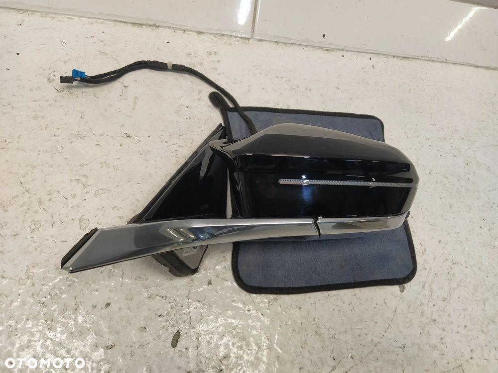 BMW 7 G70 M-POWER LUSTERKO ZEWNĘTRZNE LEWE ASFERYCZNE ASYSTENT KAMERA 9+6+1 PIN KOMPLETNE UK ORYGINAŁ - 13