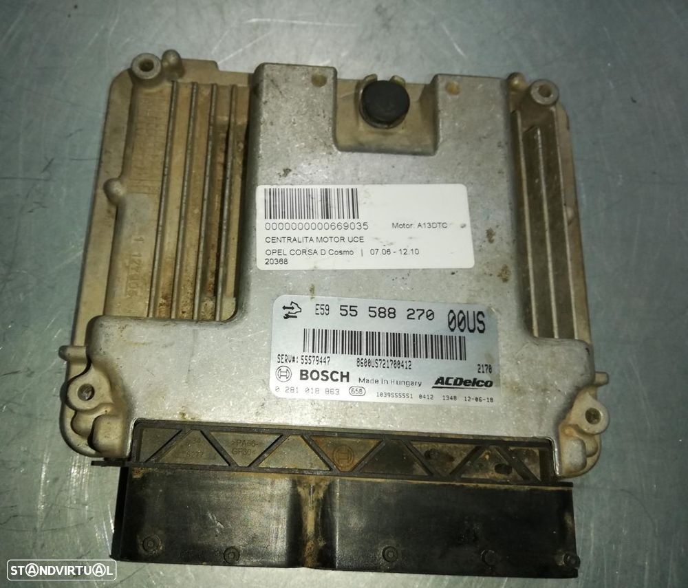 CENTRALINA DO MOTOR UCE OPEL CORSA D - 1