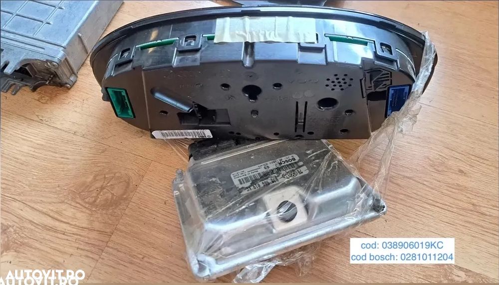Kit pornire volkswagen passat 1,9 tdi AVB ( contine ceasuri bord, cheie, ECU calculator modul motor ) - 2