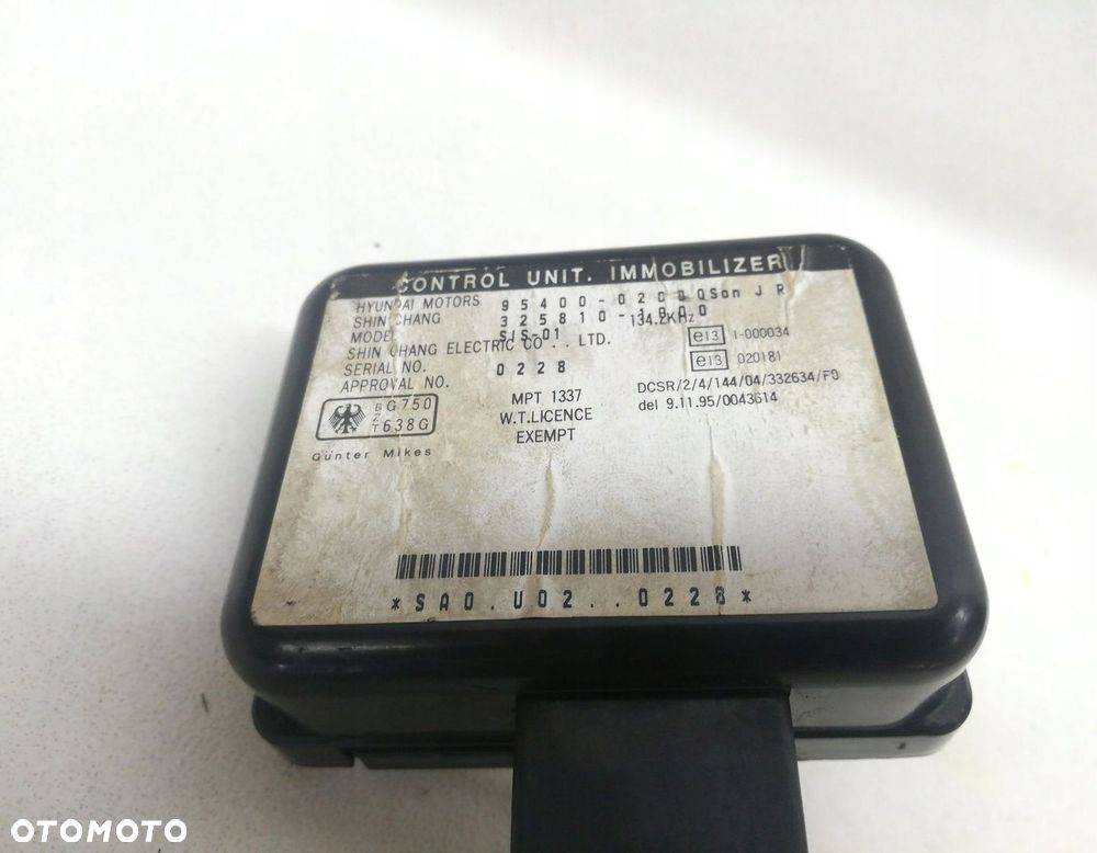MODUŁ IMMOBILIZERA HYUNDAI ATOS 1.0 95400-02000 - 4