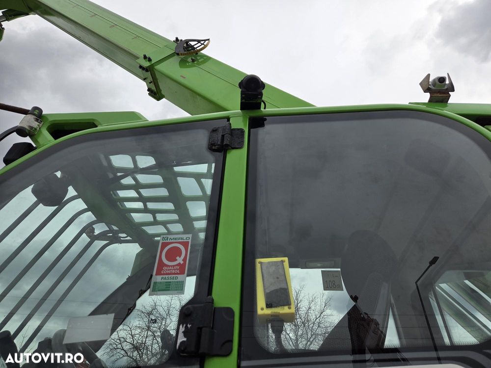 Merlo CA SI O MACARA de 12t, P120.10, ridica 12t la 5m si 7t la 10m, 1.164h, 2018, furci, cupa 3,5mc, Masa operational 15,6t, sistem protectie cu 3 camere/parte, protectie cabina, Aer cond, cilindri de MACARA, posibil leasing 2 ani, PROMOTIE 93.900 EUR+Tva - 24