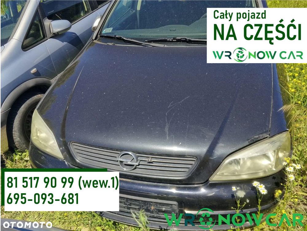 Opel Astra G (98-09r.) 1.6 B 74KM. Silnik X16SZR Skrzynia MG4 lakier 81L. Cały na części. GWARANCJA !!!  Przód Tył Zestaw Komplet Drzwi Klapa Zderzak Błotnik Maska Grill Atrapa Szyba Pas Lampa Lusterko Boczki Fotel Kanapa Kokpit Deska Rozdzielcza Przełącznik Włącznik Sterownik Przewody Wiązka Instalacja Moduł Komputer Czujnik Listwa Pompa Alternator Wtryski Głowica Rozrusznik Kompresor Sprzęgło Dwumas Silnik Skrzynia ABS Klimatyzacji Paliwa Wspomagania Kolektor Turbina Przepustnica Zawór Chłodnica Koło Hak Belka Sanki Zawieszenie Mcpherson Półoś Amortyzator Wydech Tłumik Zacisk Most - 1