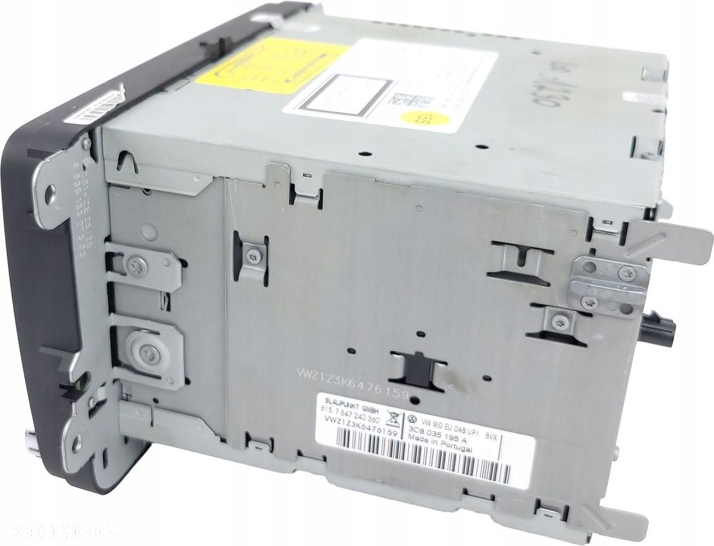 VW PASSAT B6 B7 GOLF V VI TOURAN RADIO DOTYKOWE 3C8035195A DAB Z KODEM - 7